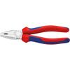 Comb. pliers chrome-plated with multi-component handles 160mm